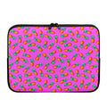Hot Pink Pineapple Pattern Print Laptop Sleeve