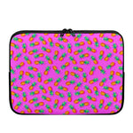 Hot Pink Pineapple Pattern Print Laptop Sleeve