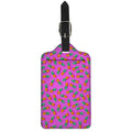 Hot Pink Pineapple Pattern Print Luggage Tag