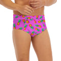Hot Pink Pineapple Pattern Print Men's Briefs