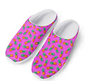 Hot Pink Pineapple Pattern Print Mesh Casual Shoes