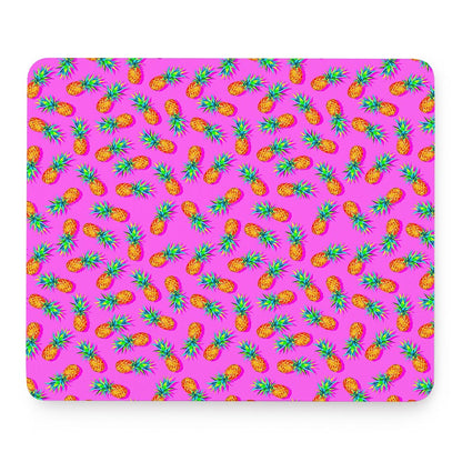Hot Pink Pineapple Pattern Print Mouse Pad