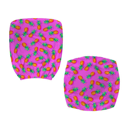 Hot Pink Pineapple Pattern Print Office Chair Cover