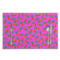 Hot Pink Pineapple Pattern Print Placemat