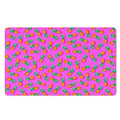 Hot Pink Pineapple Pattern Print Polyester Doormat