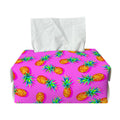Hot Pink Pineapple Pattern Print Rectangle Tissue Box Cover