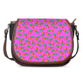 Hot Pink Pineapple Pattern Print Saddle Bag