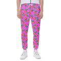 Hot Pink Pineapple Pattern Print Joggers