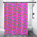 Hot Pink Pineapple Pattern Print Shower Curtain