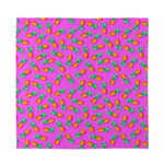 Hot Pink Pineapple Pattern Print Silk Bandana