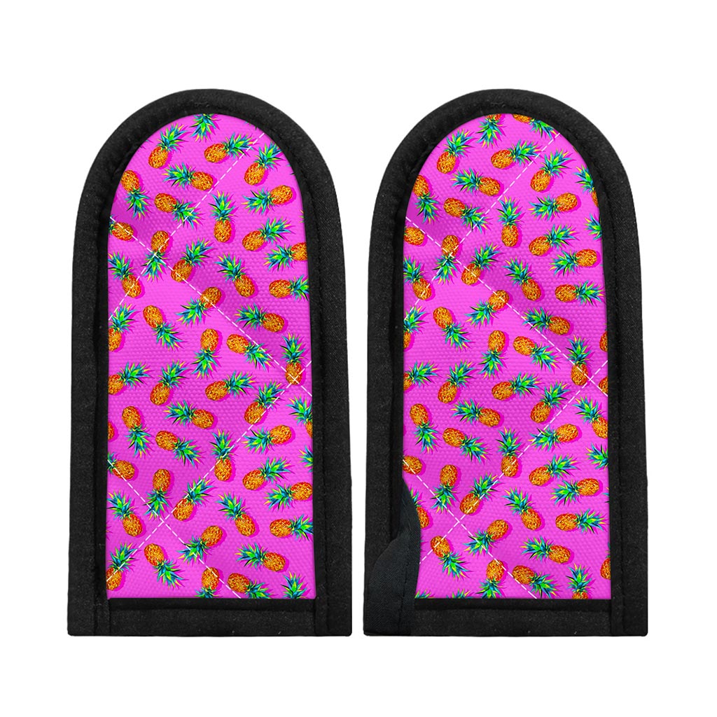 Hot Pink Pineapple Pattern Print Skillet Handle Cover