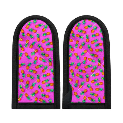 Hot Pink Pineapple Pattern Print Skillet Handle Cover