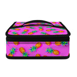 Hot Pink Pineapple Pattern Print Small Lunch Bag