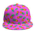 Hot Pink Pineapple Pattern Print Snapback Cap