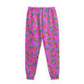 Hot Pink Pineapple Pattern Print Sweatpants
