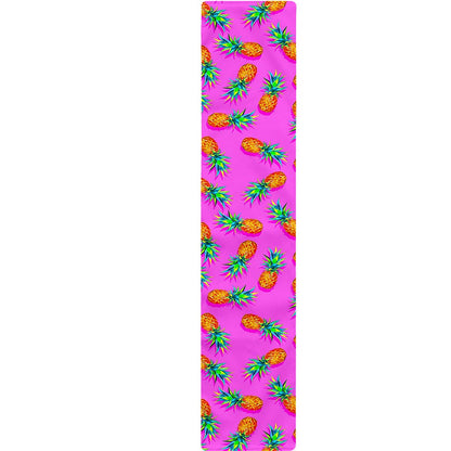 Hot Pink Pineapple Pattern Print Table Runner