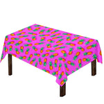Hot Pink Pineapple Pattern Print Tablecloth