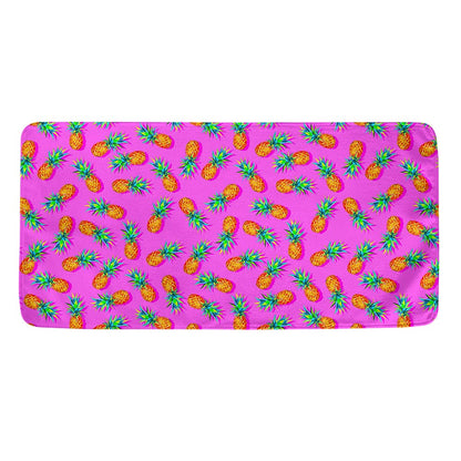 Hot Pink Pineapple Pattern Print Towel