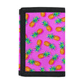 Hot Pink Pineapple Pattern Print Trifold Wallet