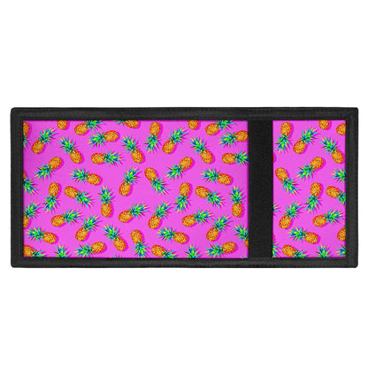 Hot Pink Pineapple Pattern Print Trifold Wallet