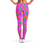 Hot Pink Pineapple Pattern Print Women's Leggings
