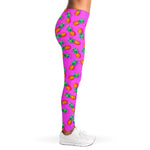 Hot Pink Pineapple Pattern Print Women's Leggings