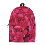 Hot Pink Rose Print Backpack