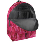 Hot Pink Rose Print Backpack