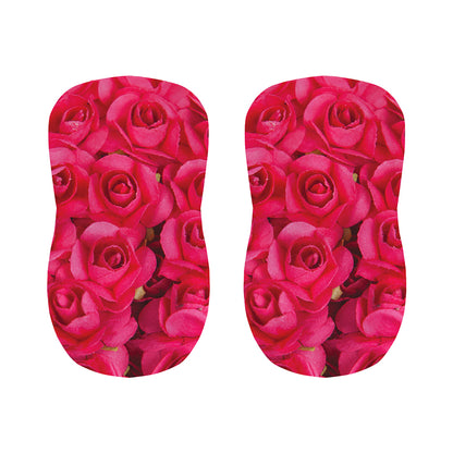 Hot Pink Rose Print Bar Stool Covers
