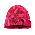 Hot Pink Rose Print Beanie