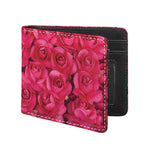 Hot Pink Rose Print Bifold Wallet