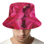 Hot Pink Rose Print Bucket Hat