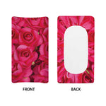 Hot Pink Rose Print Changing Pad Cover