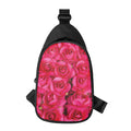 Hot Pink Rose Print Sling Bag