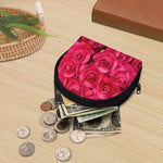 Hot Pink Rose Print Coin Purse