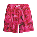 Hot Pink Rose Print Cotton Shorts