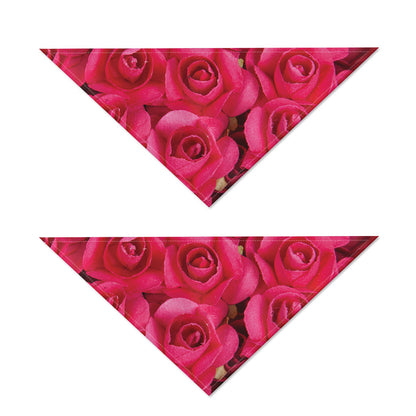 Hot Pink Rose Print Dog Bandana