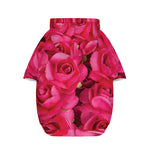 Hot Pink Rose Print Dog Zip Up Hoodie