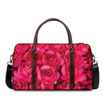 Hot Pink Rose Print Duffle Bag