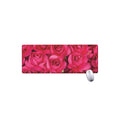 Hot Pink Rose Print Extended Mouse Pad
