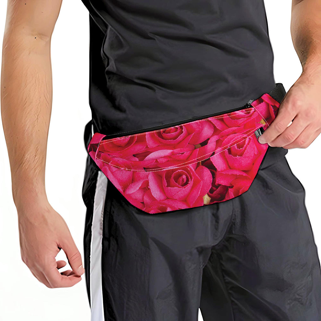 Hot Pink Rose Print Fanny Pack