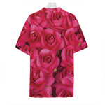 Hot Pink Rose Print Hawaiian Shirt