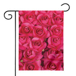 Hot Pink Rose Print House Flag