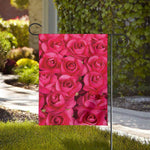 Hot Pink Rose Print House Flag
