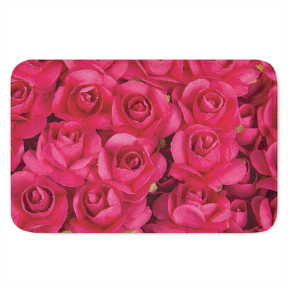 Hot Pink Rose Print Indoor Door Mat