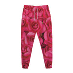 Hot Pink Rose Print Jogger Pants