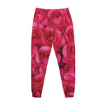 Hot Pink Rose Print Jogger Pants