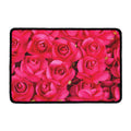 Hot Pink Rose Print Kitchen Mat