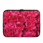 Hot Pink Rose Print Laptop Sleeve