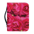 Hot Pink Rose Print Leather Bible Cover